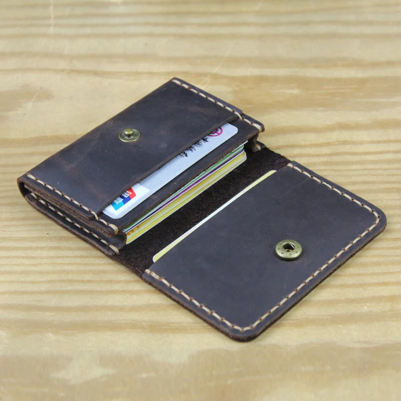 Handmade Genuine Leather Card Wallet & ID Holder