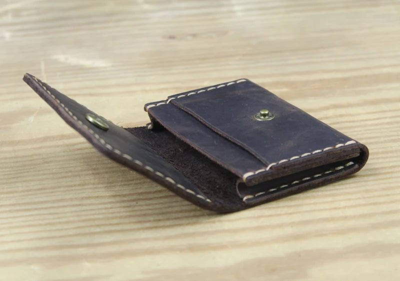 Handmade Genuine Leather Card Wallet & ID Holder