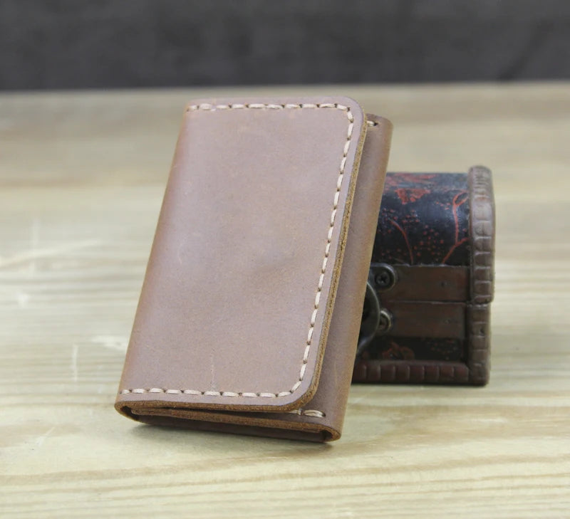Handmade Genuine Leather Card Wallet & ID Holder