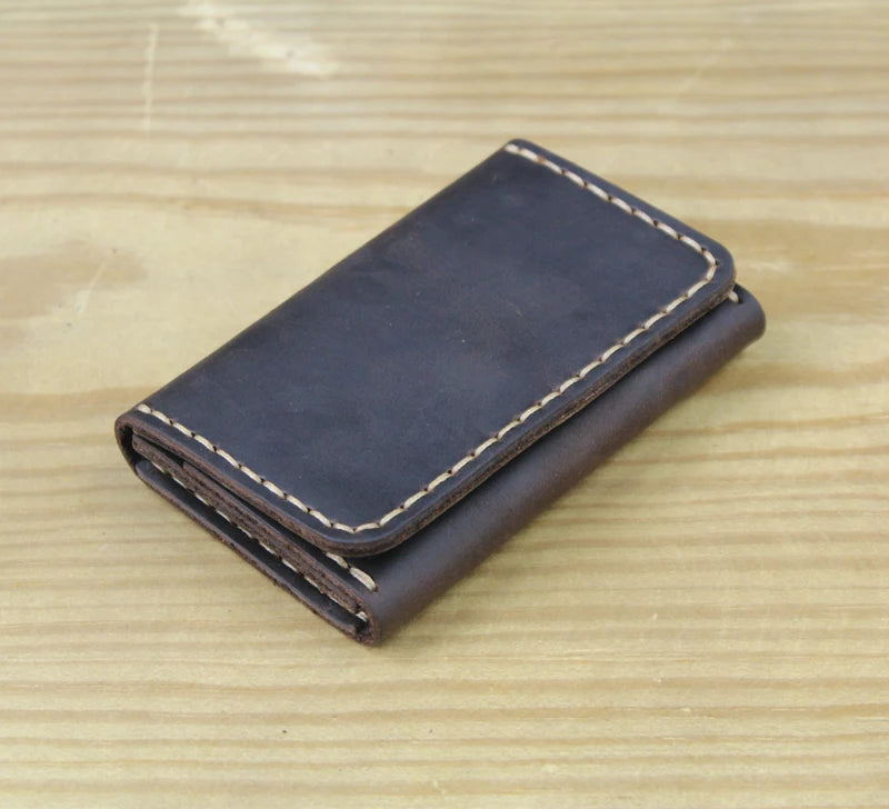 Handmade Genuine Leather Card Wallet & ID Holder