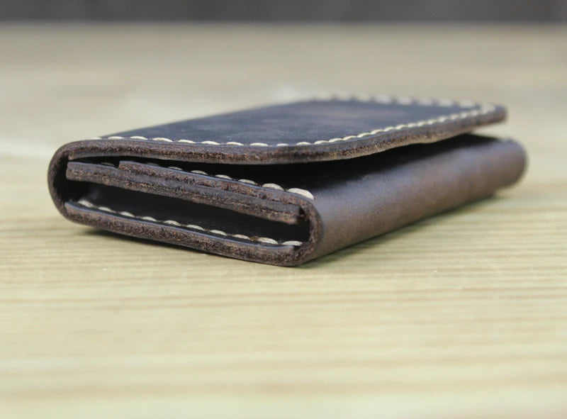 Handmade Genuine Leather Card Wallet & ID Holder