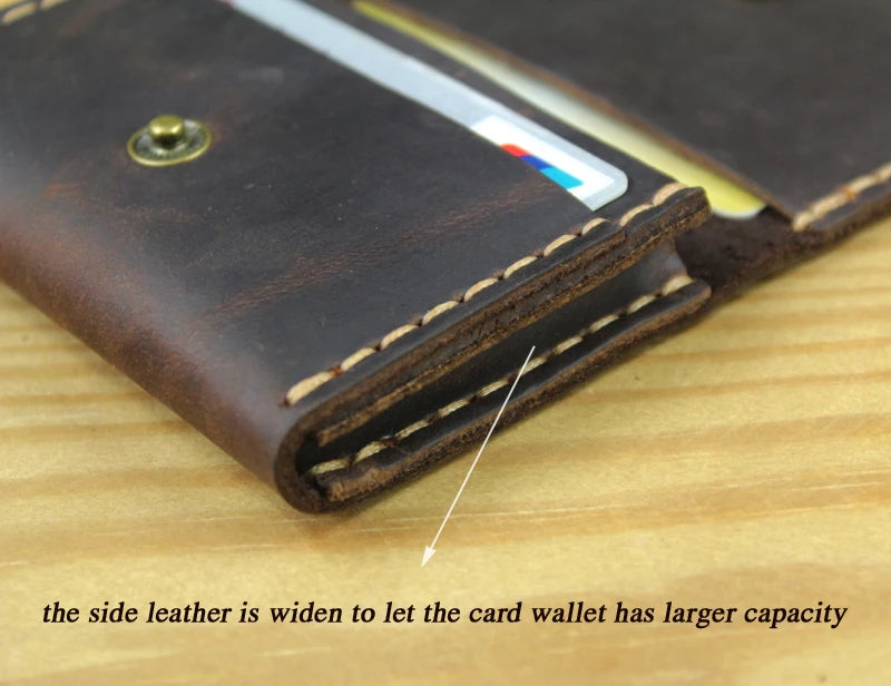 Handmade Genuine Leather Card Wallet & ID Holder