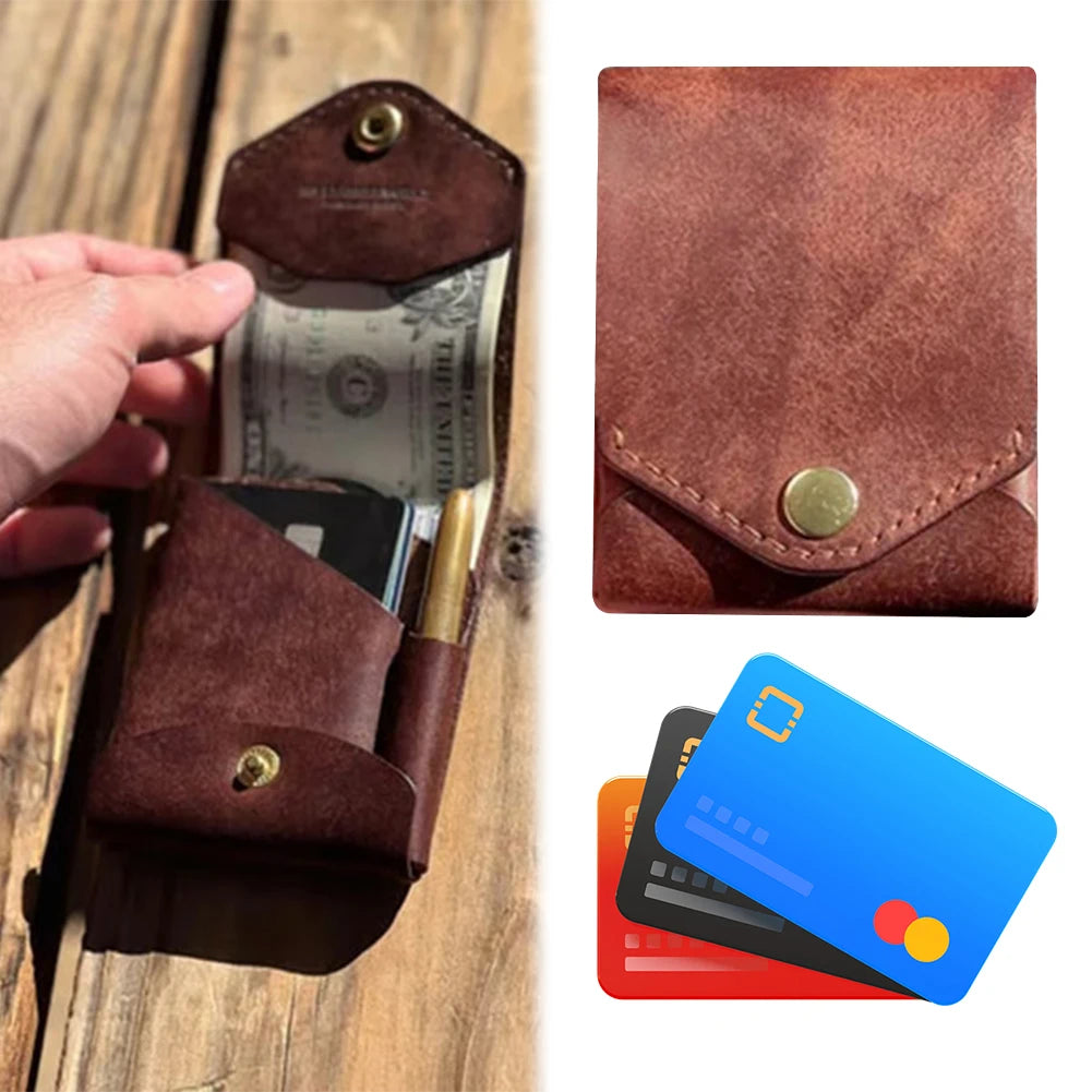Slim Minimalist Money Wallet with Pen Slot & ID Card Holder