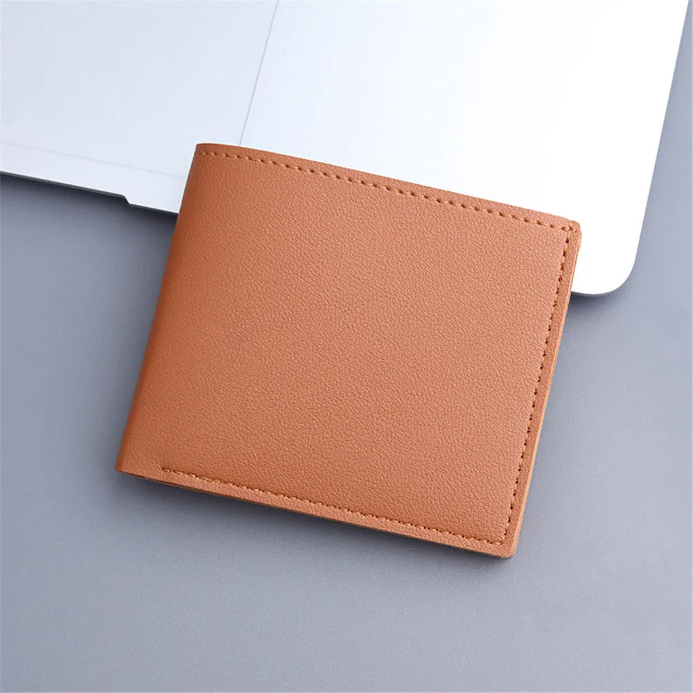 Men’s Vintage PU Leather Short Wallet with Card Holder