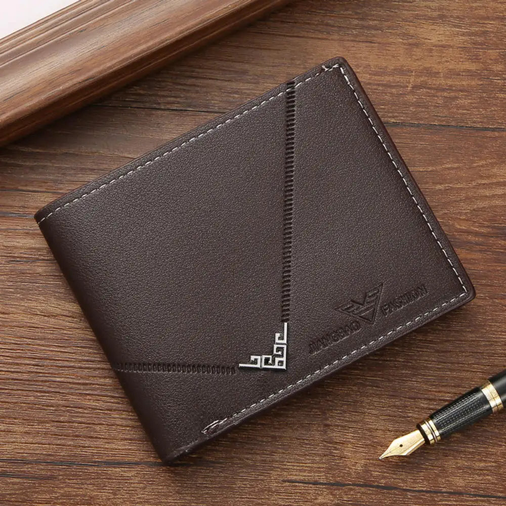 Men’s Vintage PU Leather Short Wallet with Card Holder