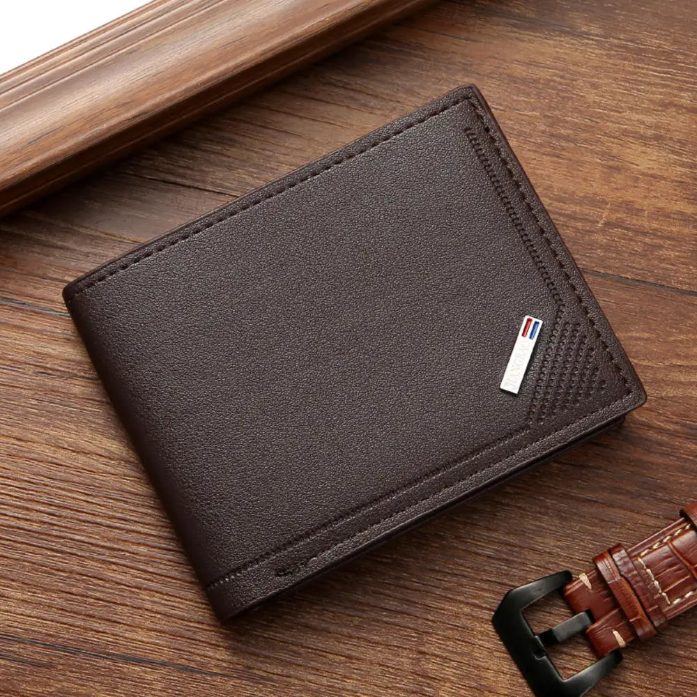 Men’s Vintage PU Leather Short Wallet with Card Holder
