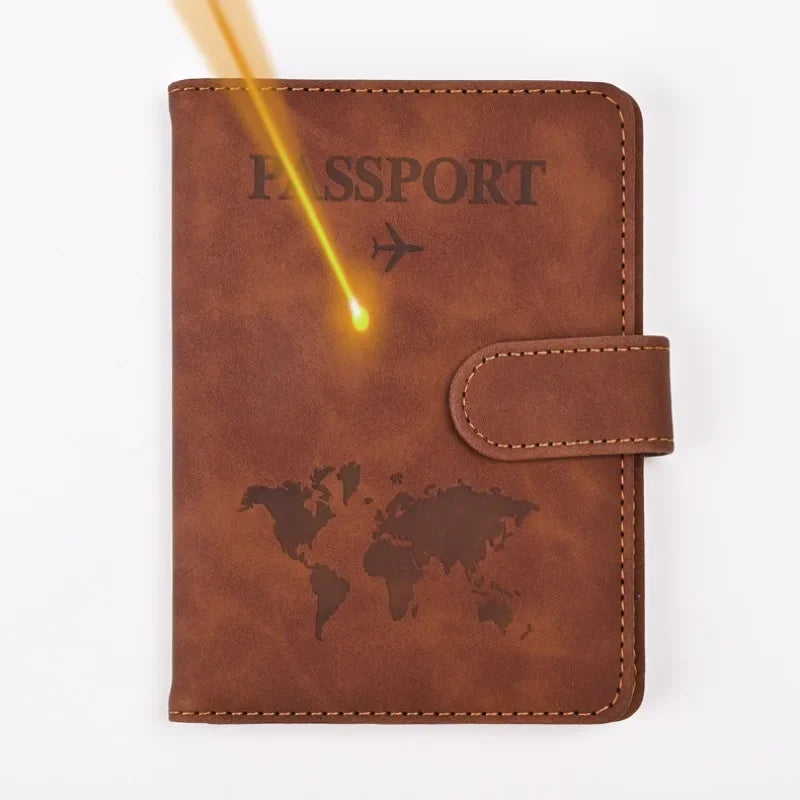 Custom Engraved Leather Passport Cover & Wallet