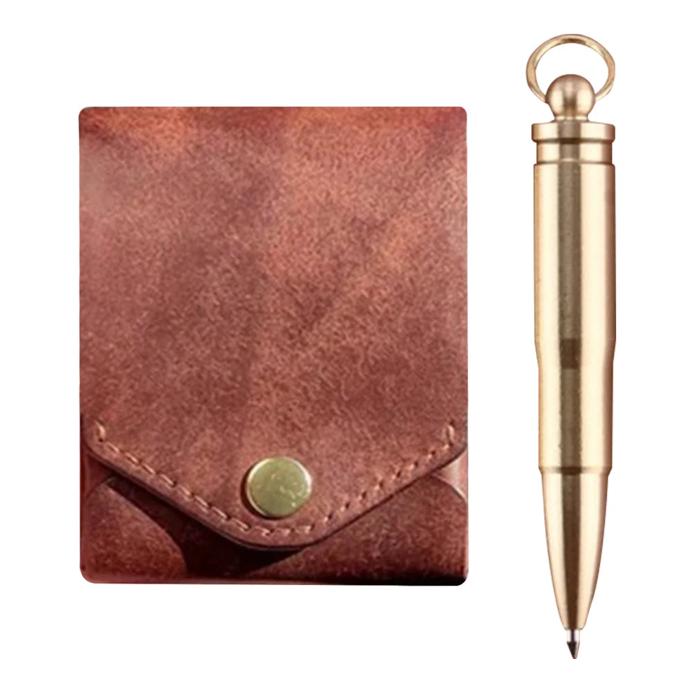 Slim Minimalist Money Wallet with Pen Slot & ID Card Holder