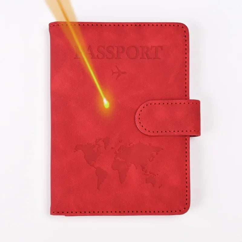 Custom Engraved Leather Passport Cover & Wallet