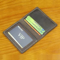 Handmade Genuine Leather Card Wallet & ID Holder
