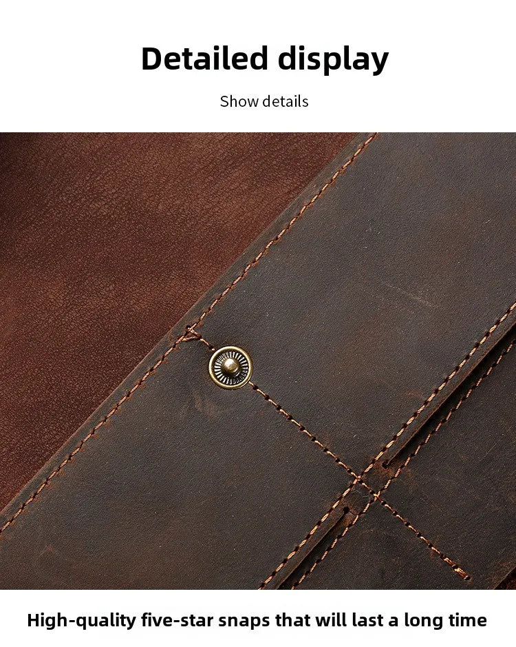 Men’s Genuine Cow Leather Short Wallet & Card Holder