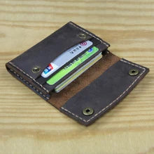 Handmade Genuine Leather Card Wallet & ID Holder