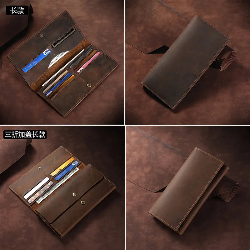 Men’s Genuine Cow Leather Short Wallet & Card Holder