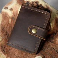 Handmade Genuine Leather Card Wallet & ID Holder
