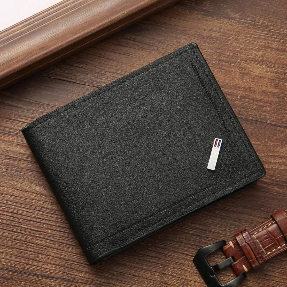 Men’s Vintage PU Leather Short Wallet with Card Holder