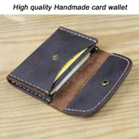 Handmade Genuine Leather Card Wallet & ID Holder