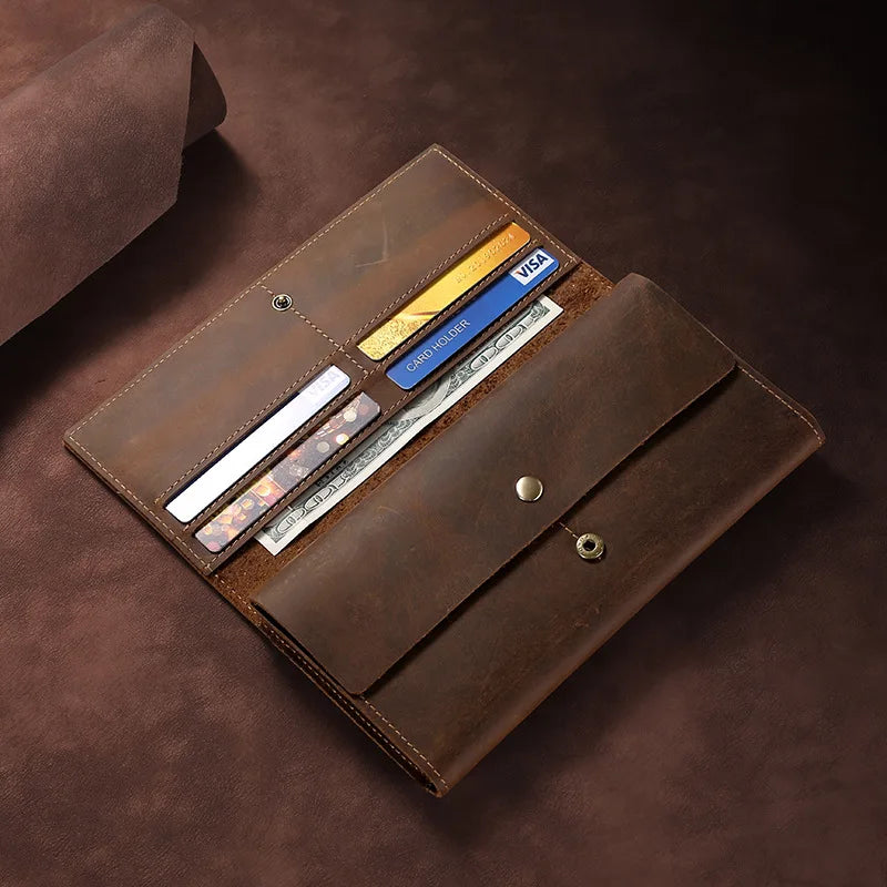Men’s Genuine Cow Leather Short Wallet & Card Holder