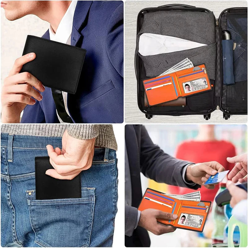 Minimalist Men’s Wallet with RFID & Zipper Coin Pocket