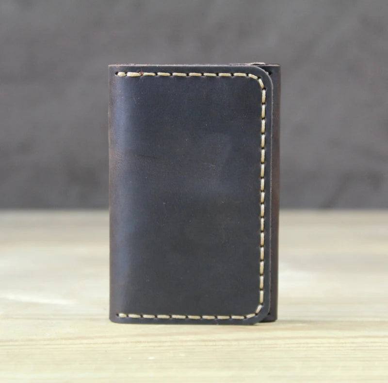 Handmade Genuine Leather Card Wallet & ID Holder