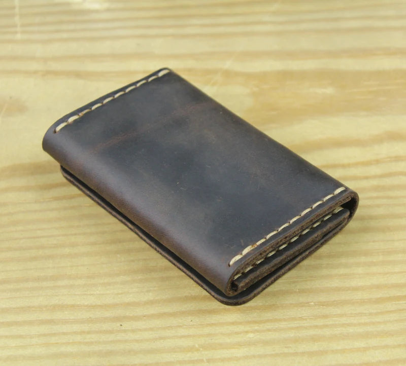 Handmade Genuine Leather Card Wallet & ID Holder