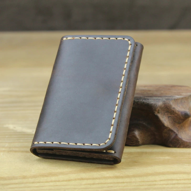 Handmade Genuine Leather Card Wallet & ID Holder