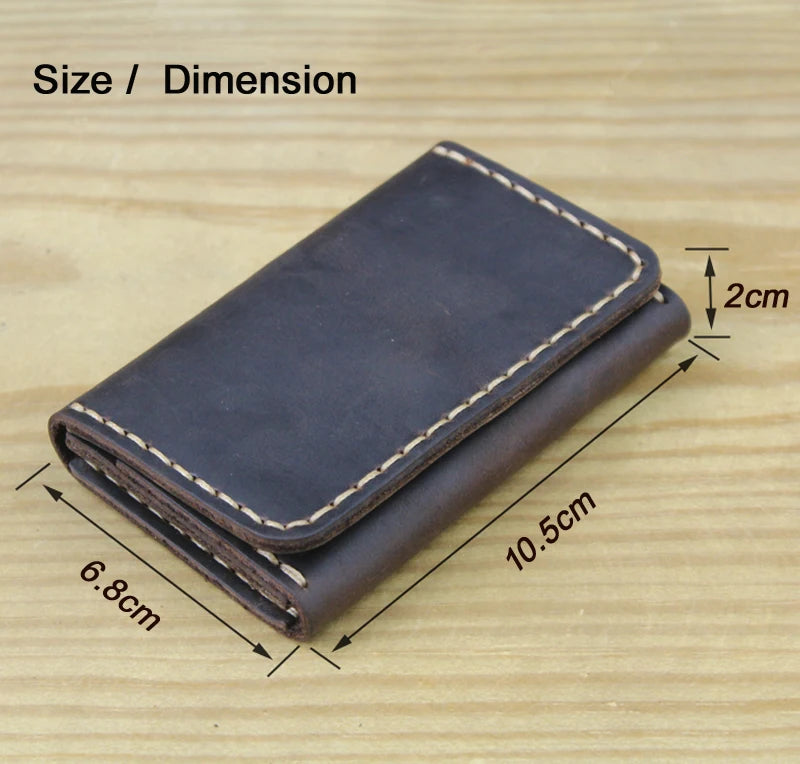 Handmade Genuine Leather Card Wallet & ID Holder