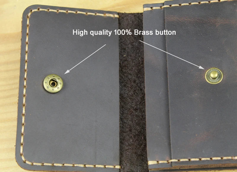 Handmade Genuine Leather Card Wallet & ID Holder