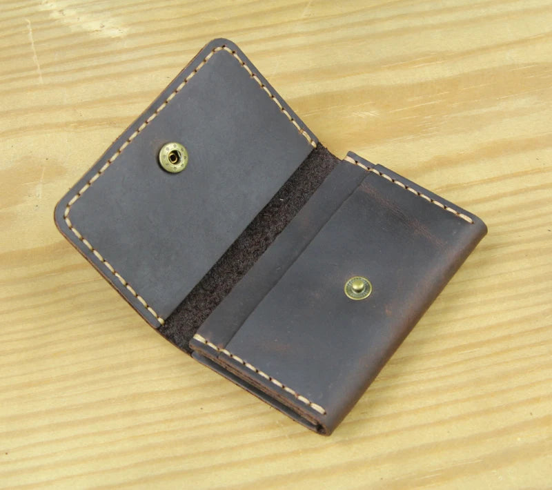 Handmade Genuine Leather Card Wallet & ID Holder