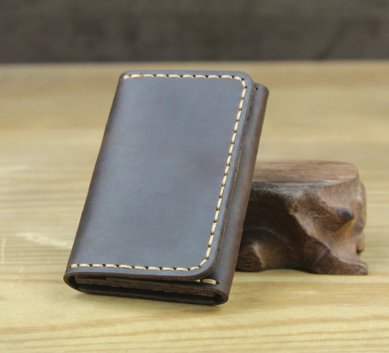 Handmade Genuine Leather Card Wallet & ID Holder