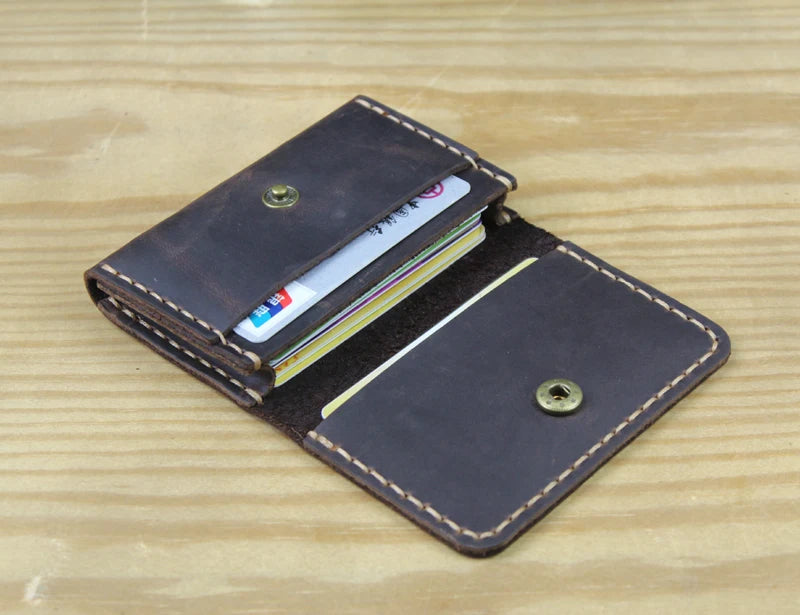Handmade Genuine Leather Card Wallet & ID Holder