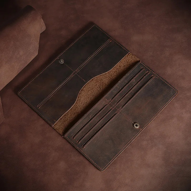 Men’s Genuine Cow Leather Short Wallet & Card Holder