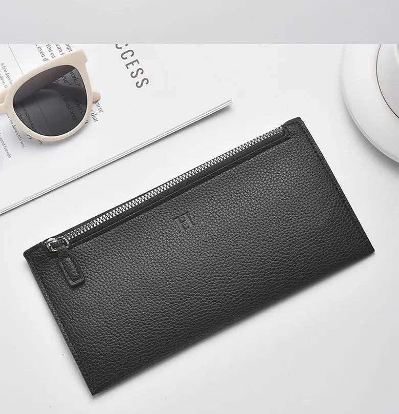 2025 Women’s Long Leather Wallet with Zipper & Phone Holder