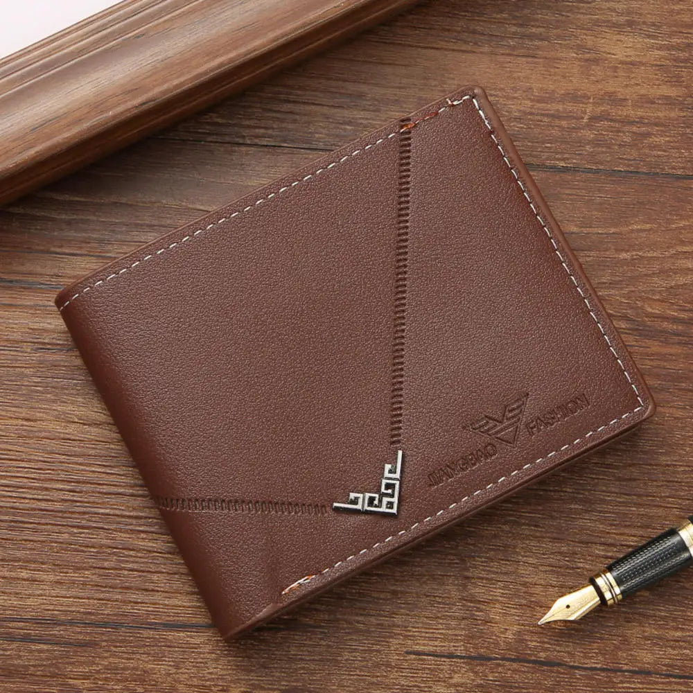 Men’s Vintage PU Leather Short Wallet with Card Holder