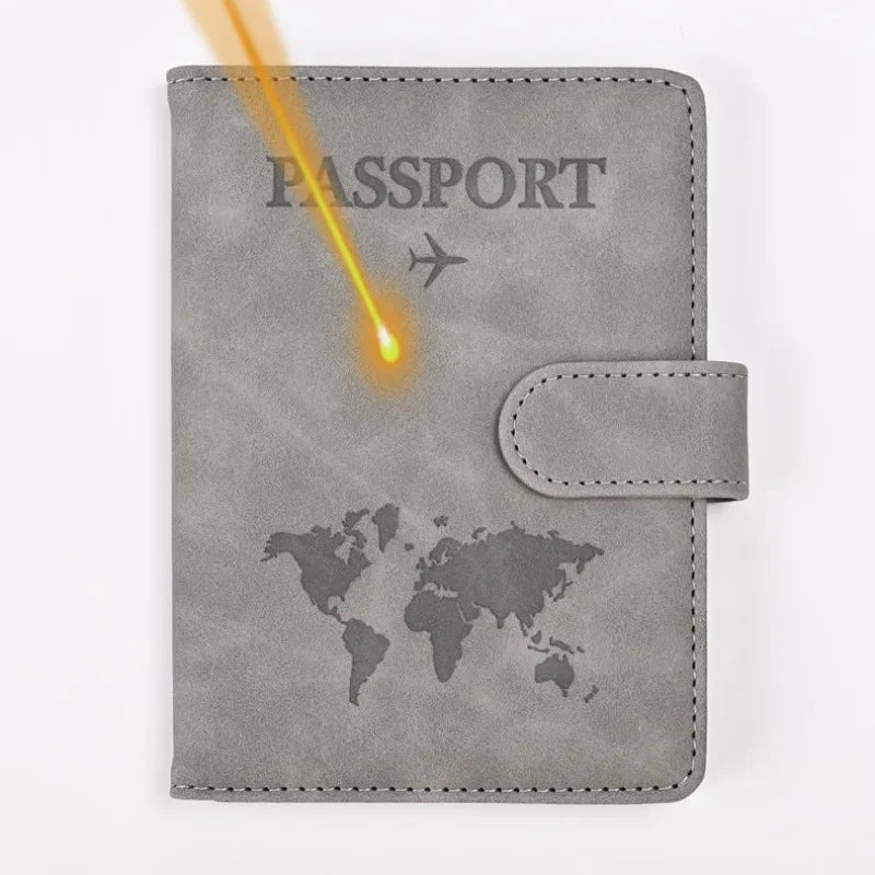 Custom Engraved Leather Passport Cover & Wallet