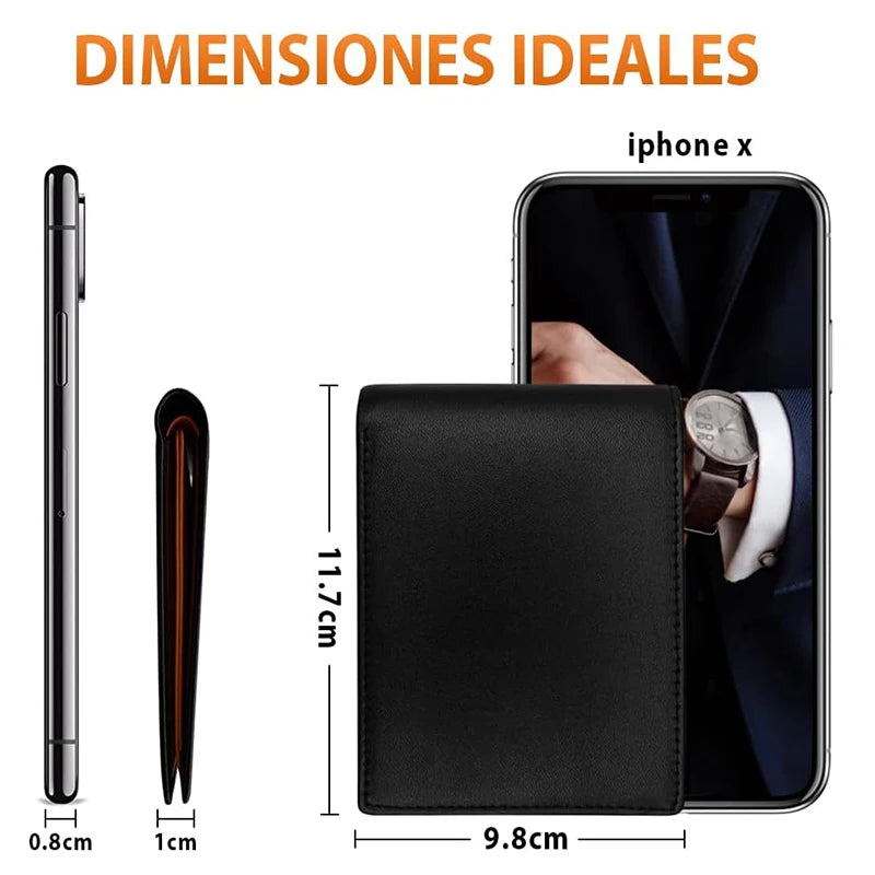 Minimalist Men’s Wallet with RFID & Zipper Coin Pocket