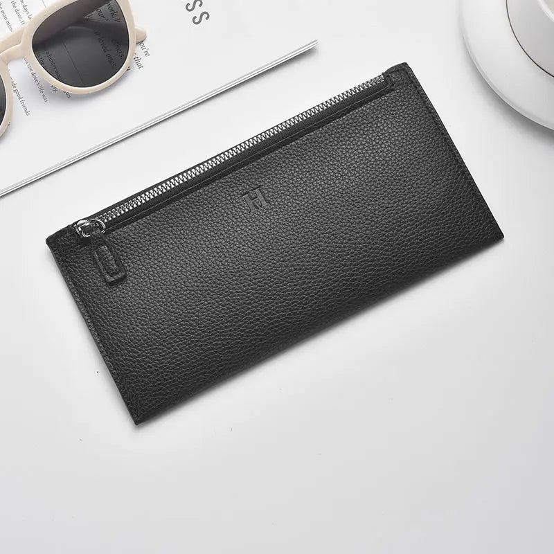 2025 Women’s Long Leather Wallet with Zipper & Phone Holder