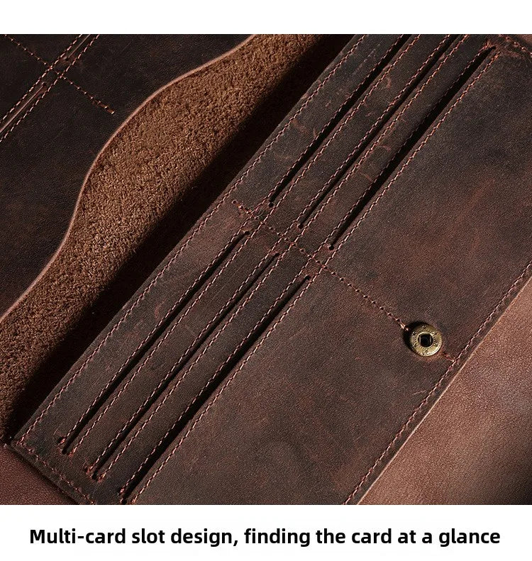 Men’s Genuine Cow Leather Short Wallet & Card Holder