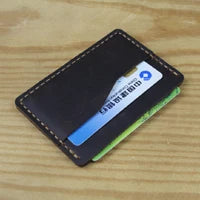Handmade Genuine Leather Card Wallet & ID Holder