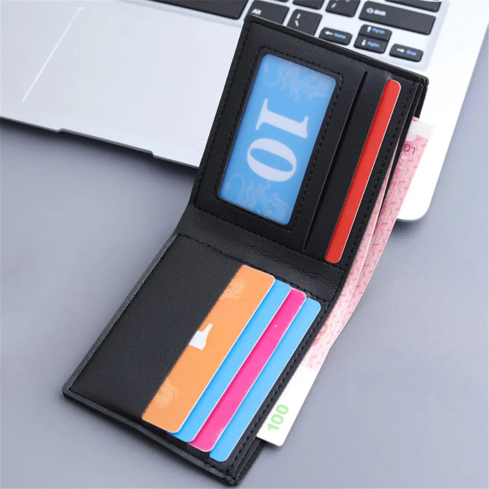 Men’s Vintage PU Leather Short Wallet with Card Holder