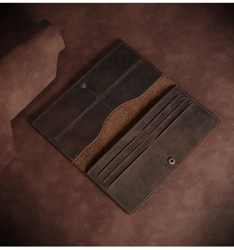 Men’s Genuine Cow Leather Short Wallet & Card Holder