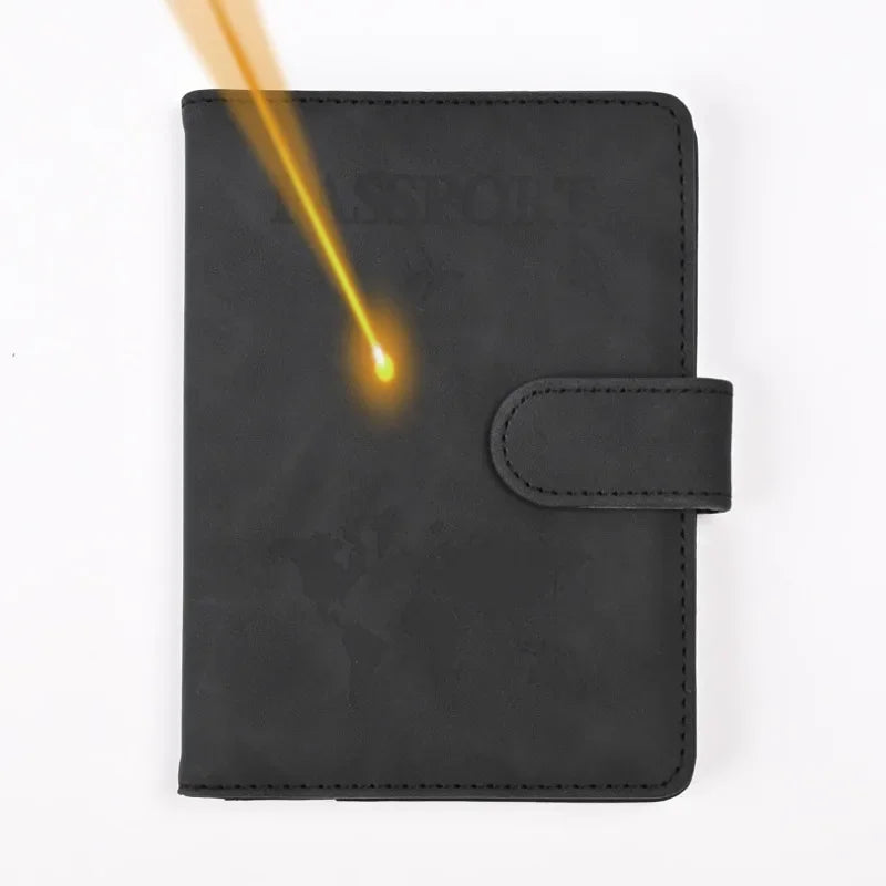 Custom Engraved Leather Passport Cover & Wallet