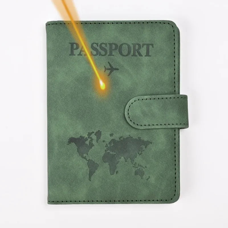 Custom Engraved Leather Passport Cover & Wallet