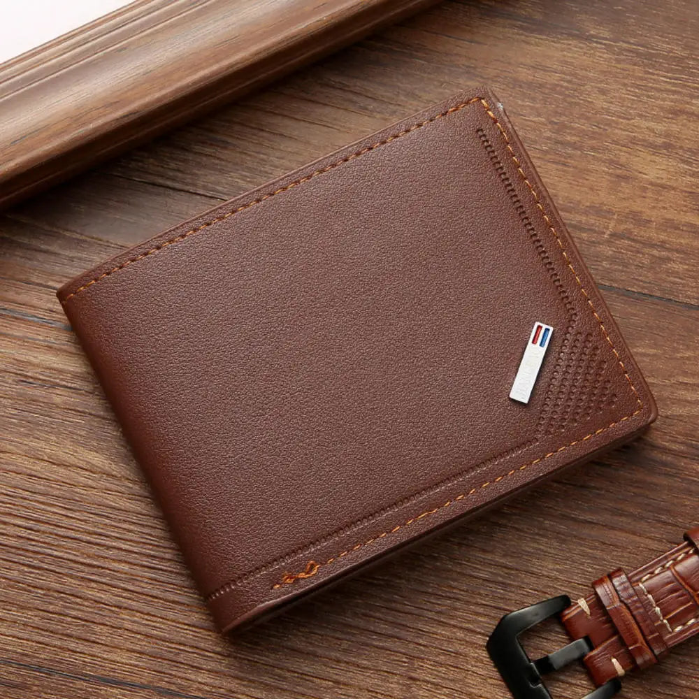Men’s Vintage PU Leather Short Wallet with Card Holder